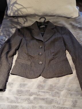 Mexx Dark Gray Pinstripe Tailored Blazer